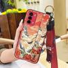 Elderly lady Durable Phone Case For ZTE Blade V40 Vita/A72 Wrist Strap Wristband For Mom Silicone Fashion Dirt-resistant
