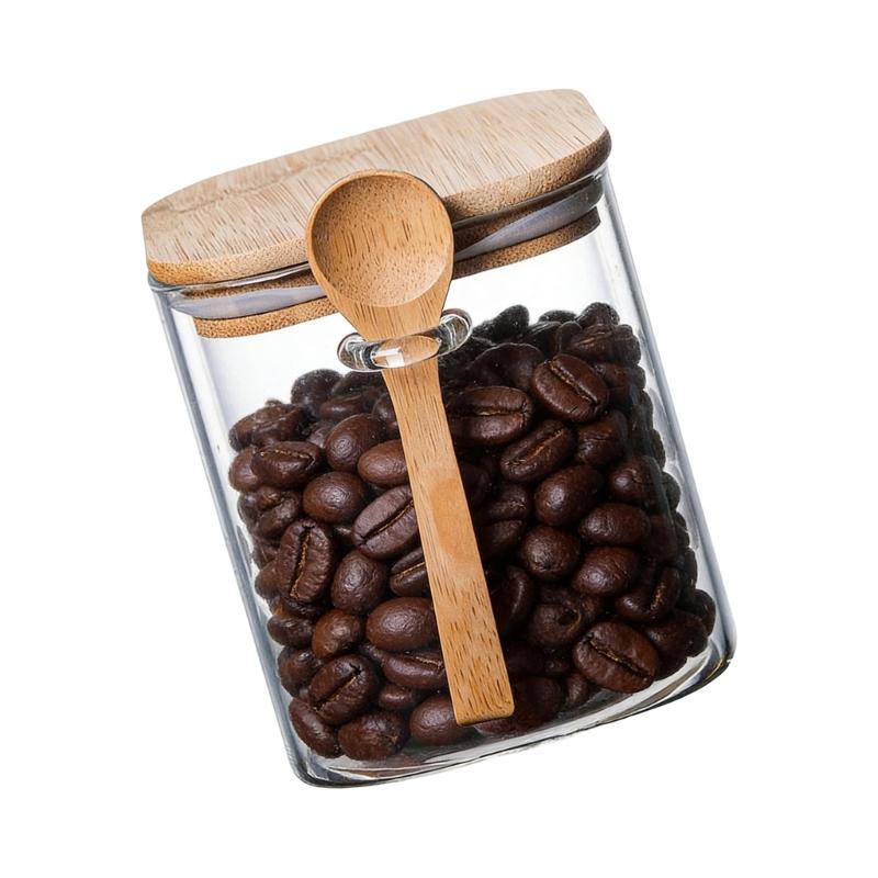 652F Minimalists Designs Acrylic Storage Jar with Lid Airtights Seal for Coffee Snacks