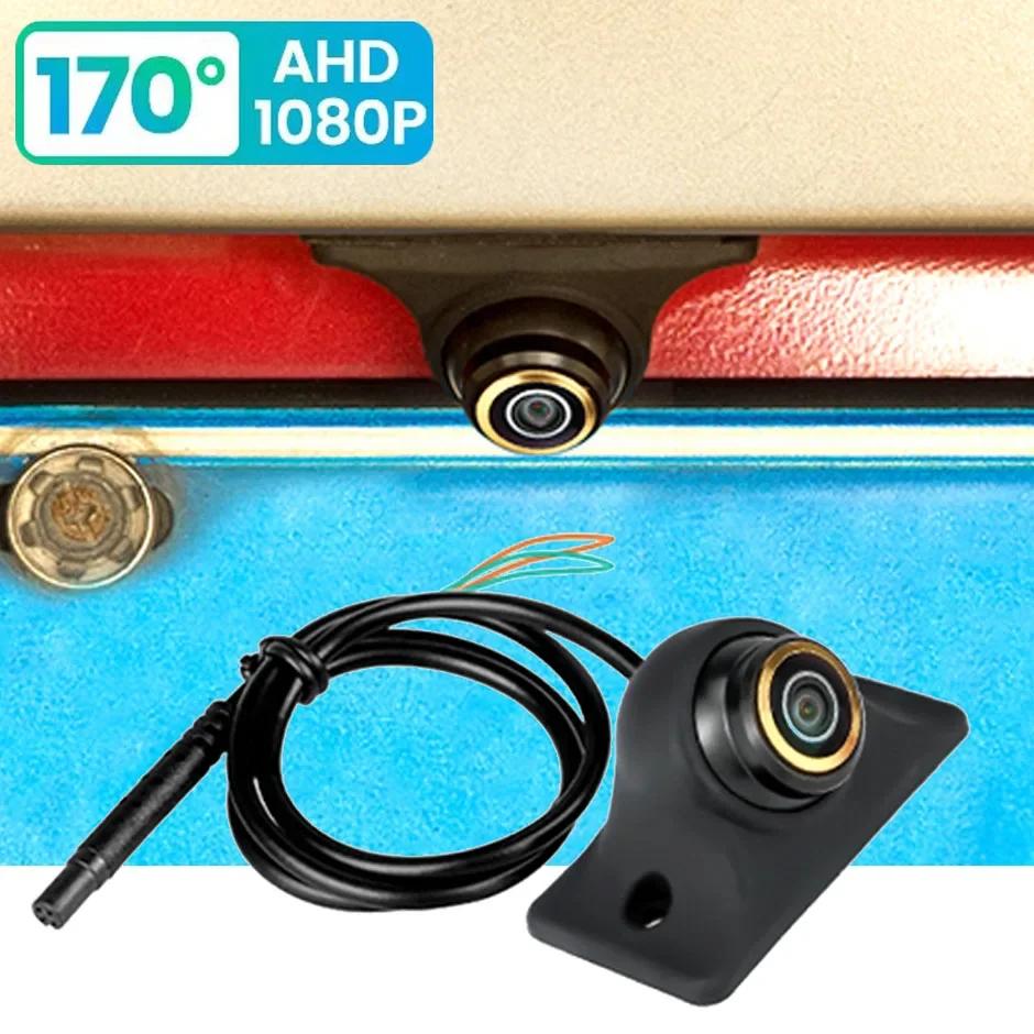 Telecamera posteriore per auto a occhio di pesce dorata a 170 gradi 720P/1080P Visione notturna Retromarcia AHD CVBS Telecamera di backup per retromarcia Regolabile a 360 gradi