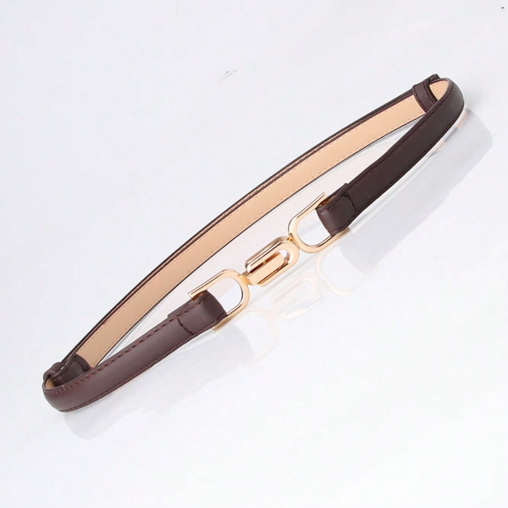 New Women's Button Adjustment Belt Stylish Elegant Dress Suit Decoration Small Belt Belt