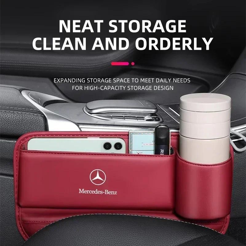 WSIRG1 W203 Car For Mercedes benz AMG Multifunction Car Seat Gap Leak-proof Storage Bag For Mercedes Benz C180 C200 C260 C300 W108 W124