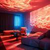 Water Ripple Remote-Controlled Projection Night Light Ambient Lighting, Modern Simplicity, USB Powered, Geometric Design