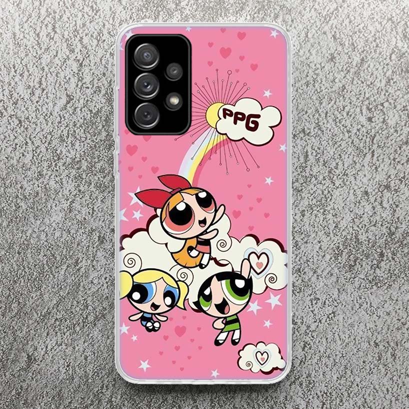 Cartoon P-Powerpuff-Girls Phone Case for Samsung Galaxy A16 A15 A14 A13 A56 A55 A54 A53 A36 A35 A34 A33 A26 A25 A24 A23 A05S A14