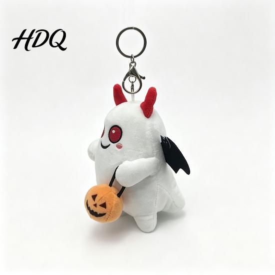 Cute Ghost Keychain Pendant Halloween Plush Keychain Spooky Stuffed Toy for Backpack Gift Party Keys Soft Mini Doll Bag Charm Festive Kids