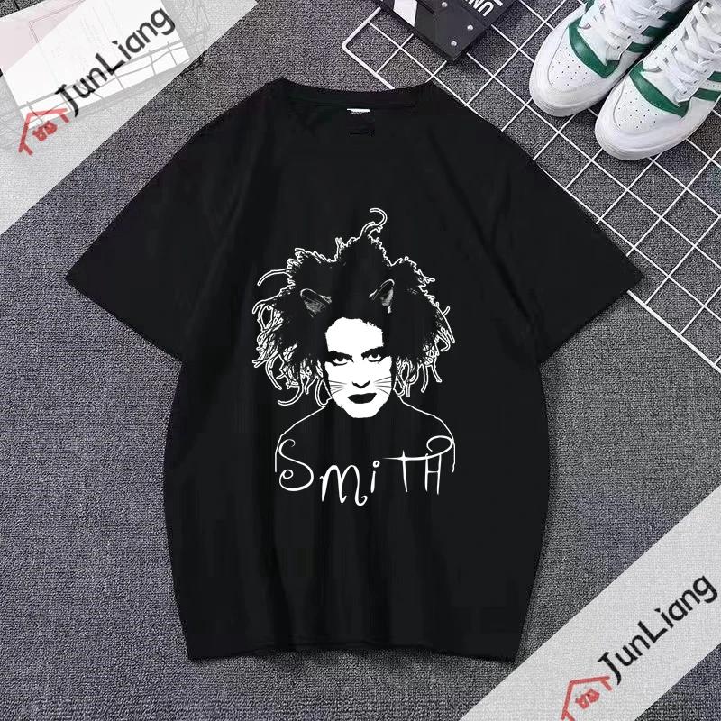Robert Smith Cure Musikband Y2K Queen Sommer Top T-Shirt Tumblr Custom Harajuku Smith T-Shirt