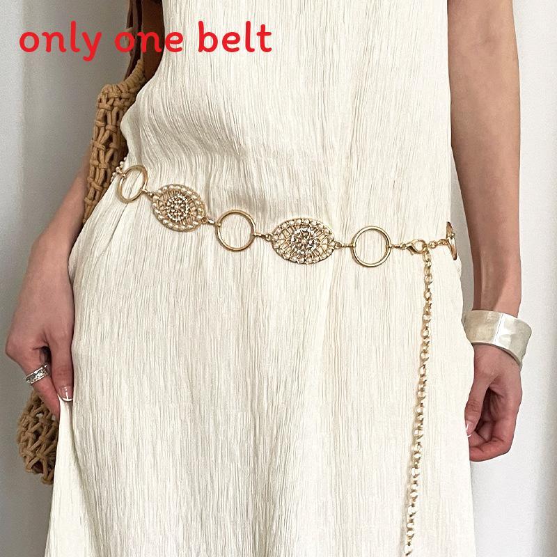 Cintura Boho Western con Borchie per Donna con Fibbia in Lega Accessori Stile Etnico