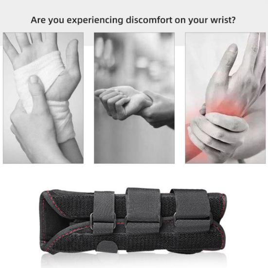 Wrist Support Brace for Men Women Adjustable Hand Support with 2 Splint And 3 Straps for Left And Right