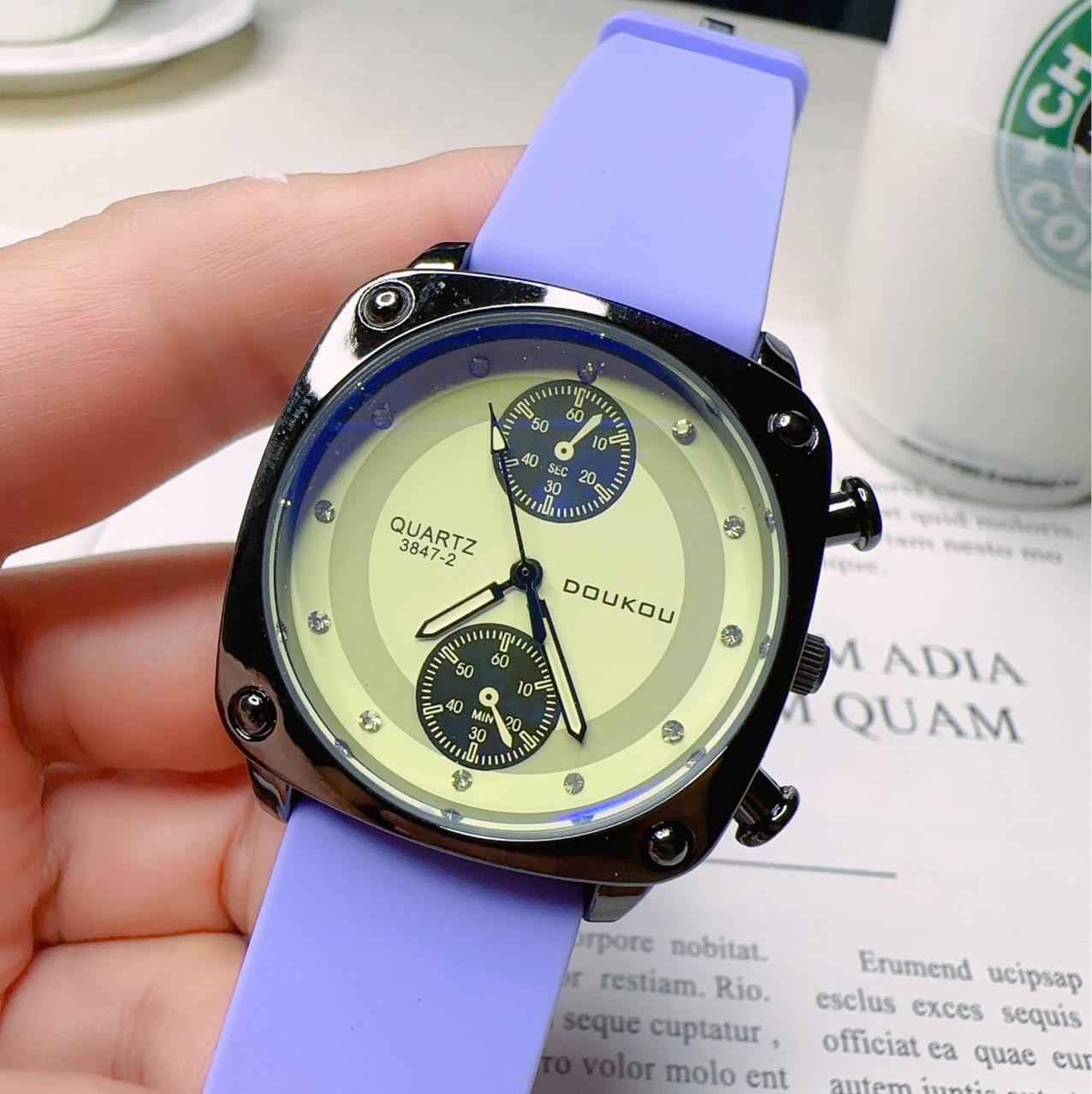 

Модные светящиеся часы Early Night Новые простые силиконовые часы