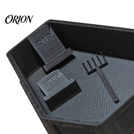 Halloween Party Supplies Gothic Casket Flower Pot, Include Tombstone And Rake Accessories, 3D Printed Plant Containers Unique Container for Home Decor
