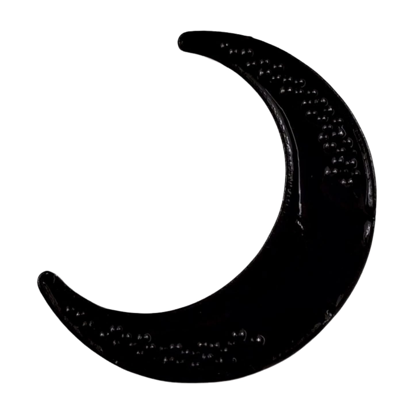 [F NODE] Crescent Moon Pin Badge, Moon, Stars, Space, 3cm x 2.6cm, Cute, Stylish, Black