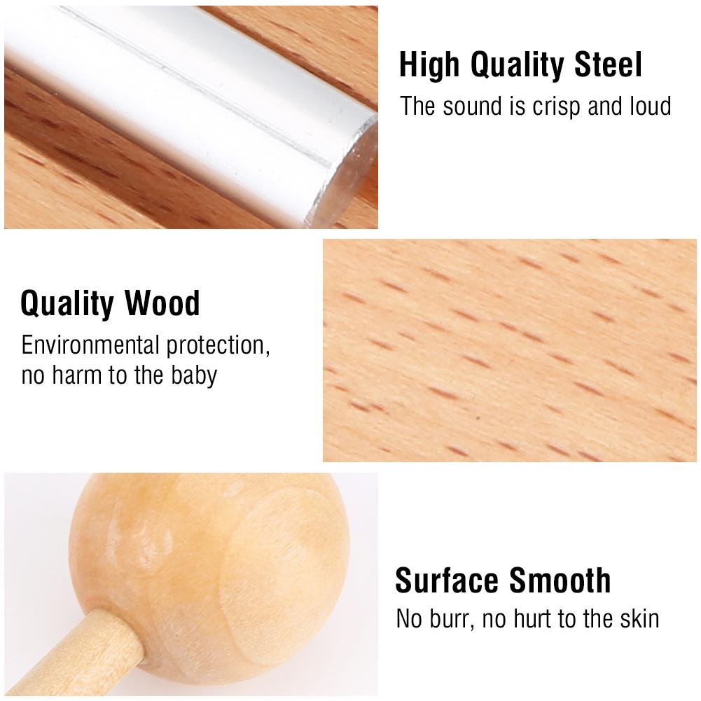 2 Tone Percussion Instrument with Mallet Musical Education Toy for Children Kids Toddle