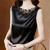 Women's Summer Vest Bottoming Shirt Lace Large Size All-match Short-sleeved Top