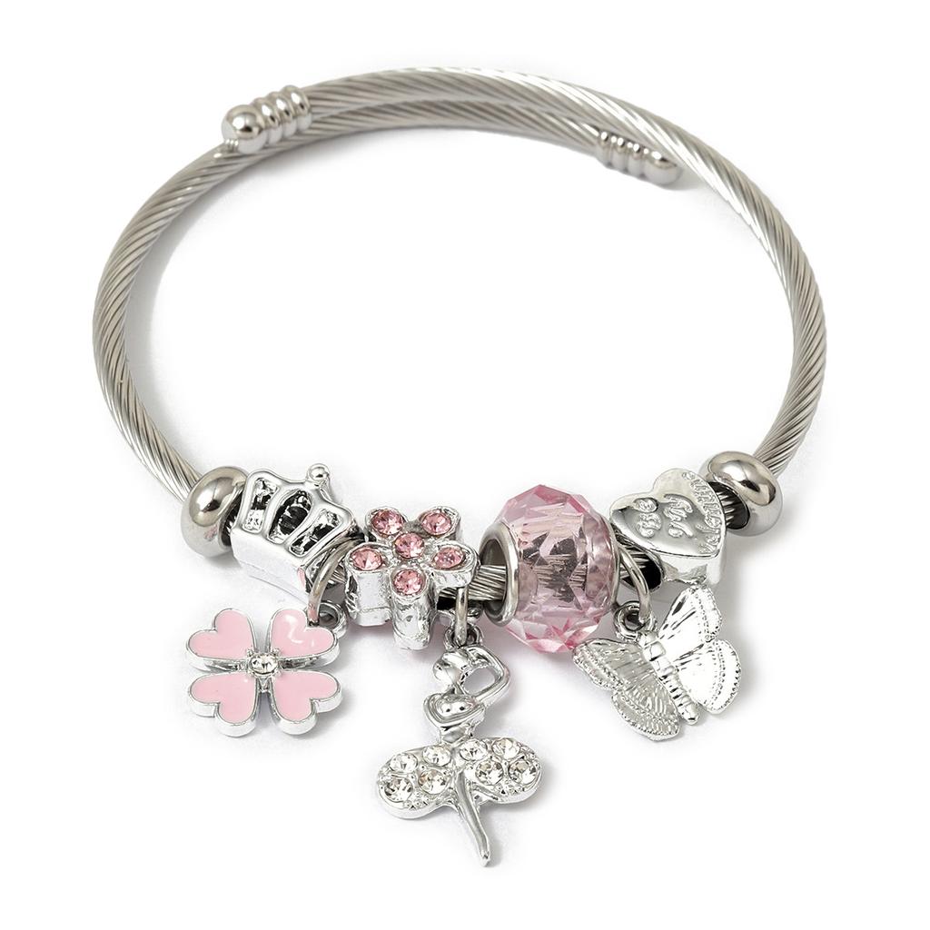 Pink Summer Cool Bracelet For Women Fashion Sweet Lightweight Breathable Wrist Jewelry Gift
