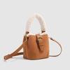 Autumn Winter Lamb Wool Mini Bucket Bag Melad Suede Vintage Handbag 2024 New Single Shoulder Crossbody Small Bag