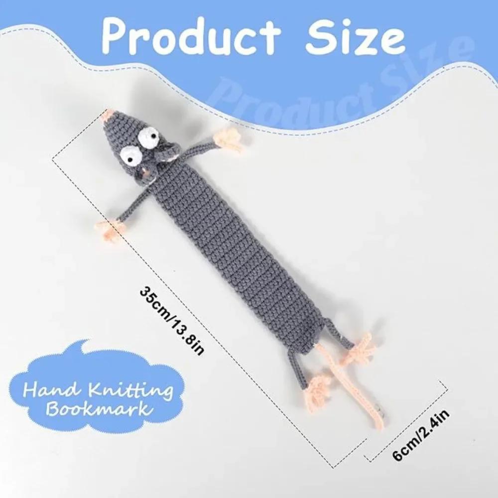 Book Mark 3D Animal Cartoon Bookmark Creative DIY Crochet Knitting Bookmark Office Supplies Reading Assistant Book Support