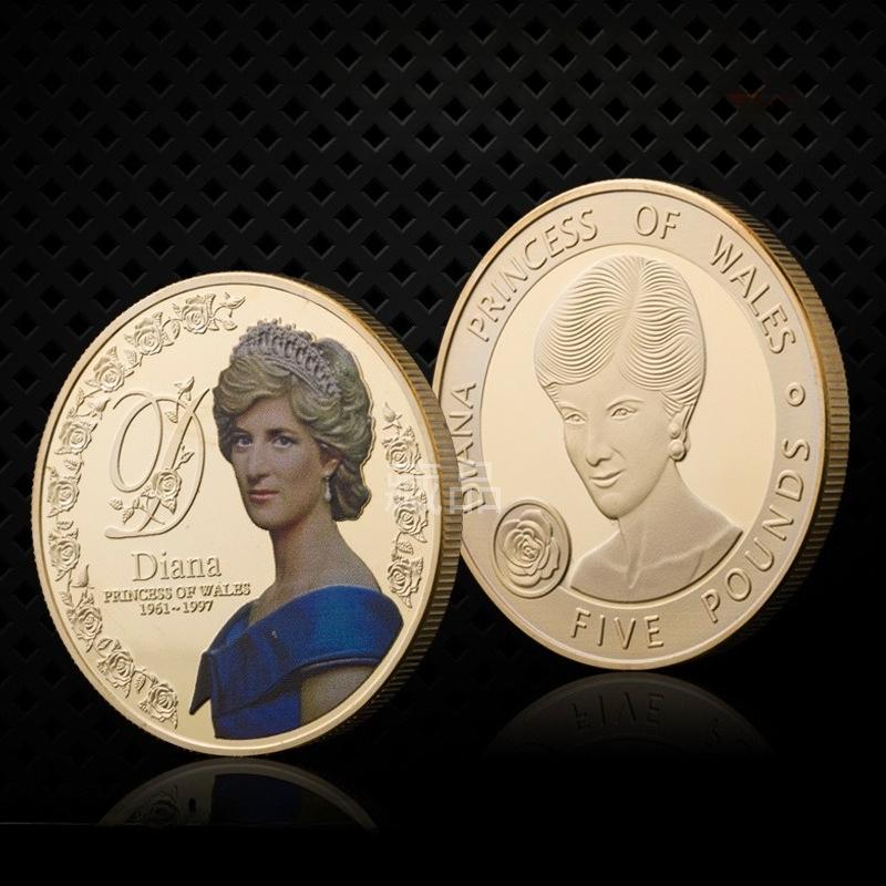 Queen Diana s Gold Plated Commemorative Coins, Customized Badges, Gold Coins, Coins, Commemorative Medals