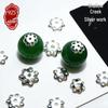 Perles Espacement Pétale de Fleur en Argent Sterling S925: Accessoires de Bracelet & Bijoux DIY, Supports Fleur Métallisée pour Cordon de Tissage.