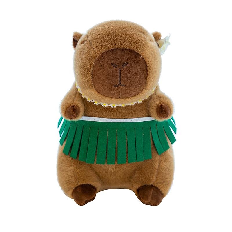 New Summer Hula Skirt Capybara Plush Toy Doll Ugly Cute Beach Skirt Kapibara Doll Gift