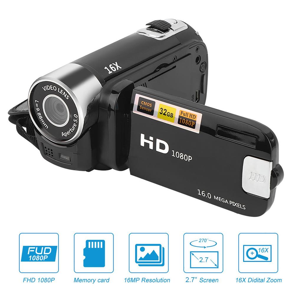 Digital Camera DH‑90 16X Digital Zoom 2.7 Inch Colourful Display Screen High Definition Camera Image Video Shooting Camcorder