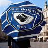 Sc Bastia Football Crest Umbrella Folding umbrella, automatic umbrella 8-Frame for Travel, camping Use Gift for Halloween Christmas