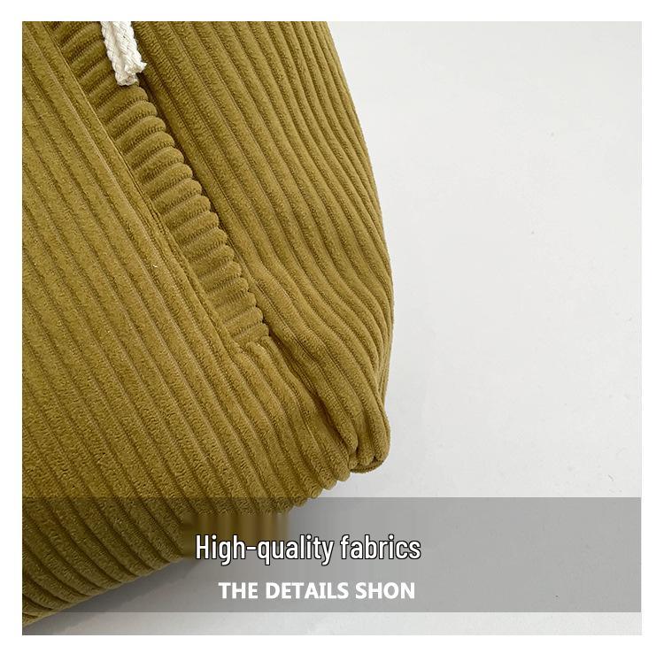 Women's Corduroy Mori-Style Handbag - Large Capacity, Versatile Retro School Bag