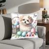 1pc Easter Puppy Cat Egg Pillow Case Square Bedroom Sofa Leisure Comfort Cushion Car Living Room Home Decoration