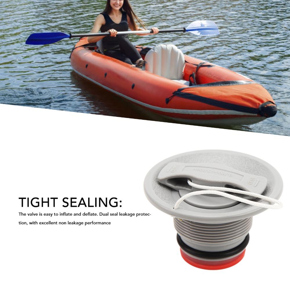 2PCS with Cover Rope Boat Air Valve 8 Teeth Cover Rubber Dinghy Valve Marine Repair