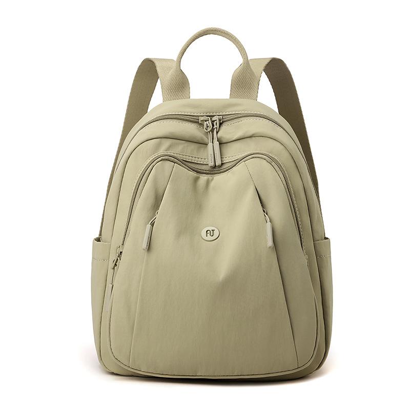 Solid Color Women's Backpack Student Schoolbag