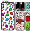 11 Colorful Ladybugs Phone Case Shell For iPhone 17 Air 12 13 16 Pro Max 15 14 Plus Cover Coque