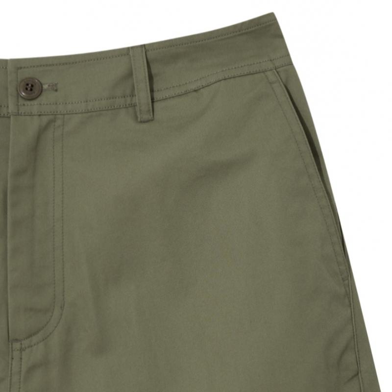 KANGOL Khaki Cotton Twill Shorts 4063