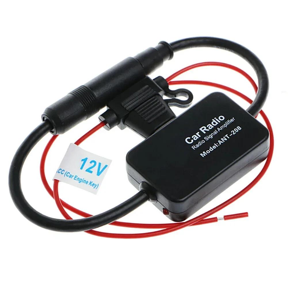 Universal Car Fm Am Radio Antenna Signal Amplifier, 12v Auto Electronic Booster Enhancer Accessories