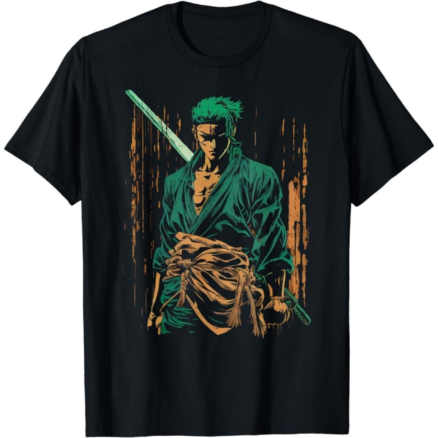 LUjiu Retro Art Anime Graphic T-Shirt S