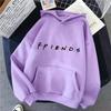 Women's Vintage Letter Print Hoodie Fleece Lined Loose Casual Pullover Hooded Sweatshirt Autumn Winter Top
