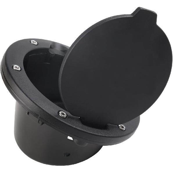 Black Gas Cap Cover Fuel Filler Door Cover Compatible with 2007-2017 Wrangler JK JKU 2/4-DOOR(NOT FOR 2018+ JL MODELS)