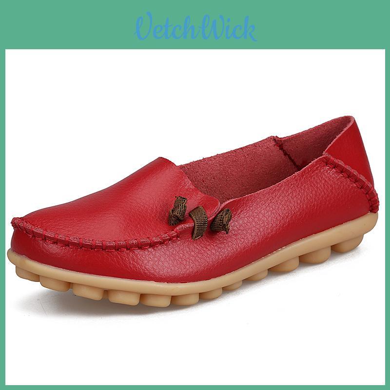 Premium Quality Women's Casual Loafers Driving Peas Moccasin Leather Flats Shoes