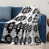 Black And White Geometric Pattern Blanket Soft Fleece Throw Blanket For Sofa Bed Living Room Decoration Gift