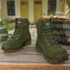 Men Desert Boots Adventure Outdoor Combat Boots Plus Size Jungle Cross-country Hiking Shoes