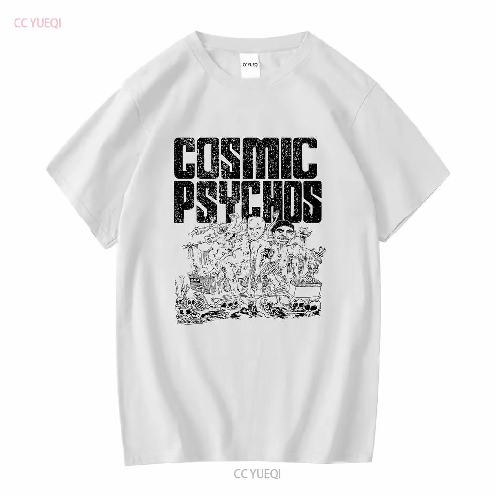Seltenes Cosmic Psychos Band T-Shirt für Fans S4455 Lang- oder Kurzarm Vintage Gewaschen Dehnbar Weich Stylisch Atmungsaktiv Unisex