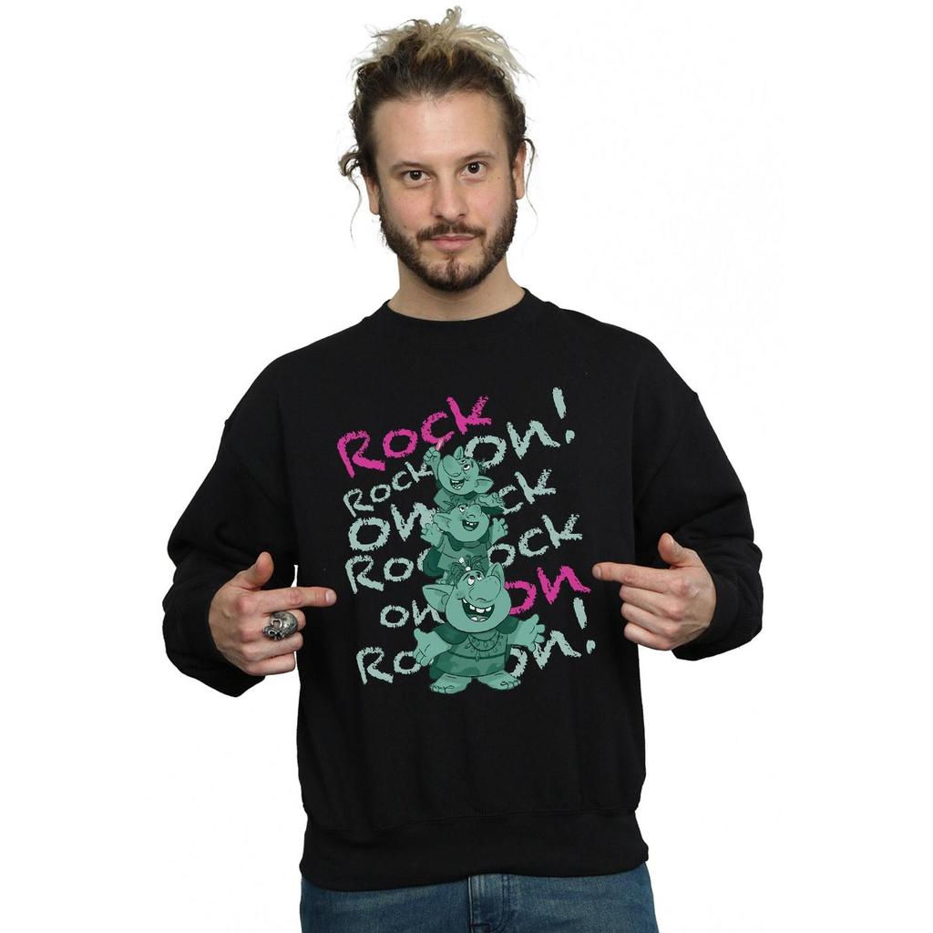 Disney Mens Frozen Trolls Rock On Sweatshirt