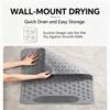 Non-Slip Shower Mat for Elderly Anti Fall Safety Bath Mat with Foot Scrubber, Suction Cups Drain Holes Bathroom Floor Mat
