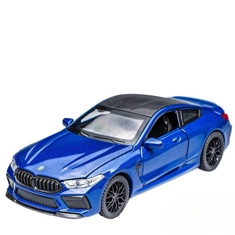 

1/32 BMW Series M8 Supercar Alloy Diecasts & Toy Vehicles Metal Toy Car Model Sound and Light Collection Kids Toy синій