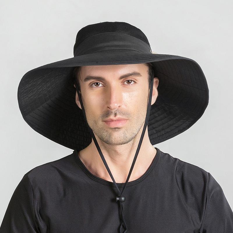 Summer outdoor sun hat women's hat fishing hat breathable sunscreen big eaves sunshade bucket hat