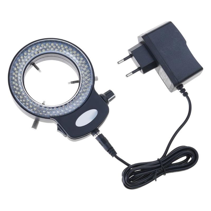 

Кольцевая лампа-осветитель со 144 светодиодами AC100V-240V с адаптером питания вилка EU-/US 2,4 дюйма монтажный диаметр(Белый - Светлый) чёрный