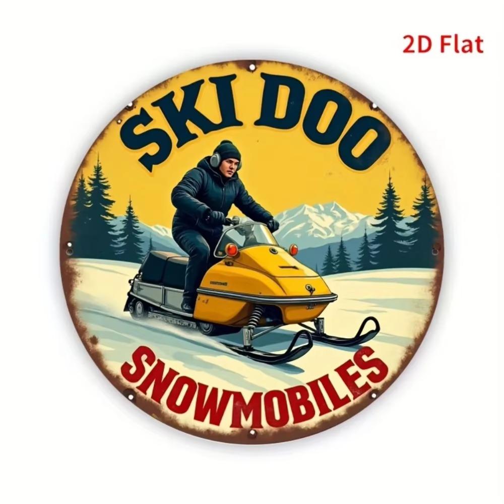 Vintage Ski Metall Wandkunst Schild für Heimdekor Zimmer Galerie