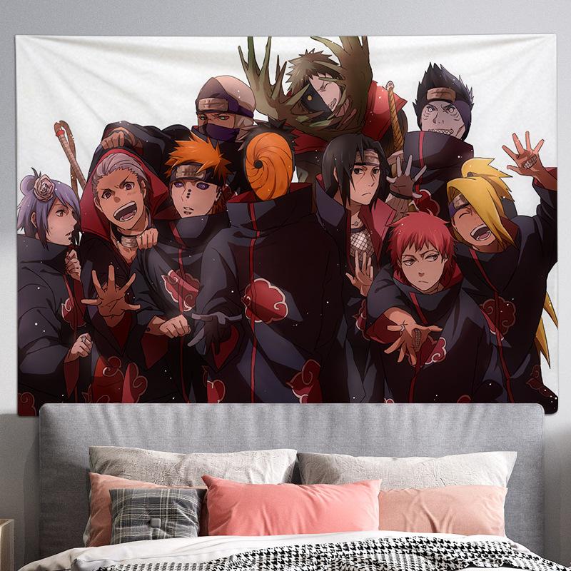 Living Room Background Cloth, Bedroom Hanging Cloth, Japanese Cartoon Anime Tapestry, Room Wall Carpet