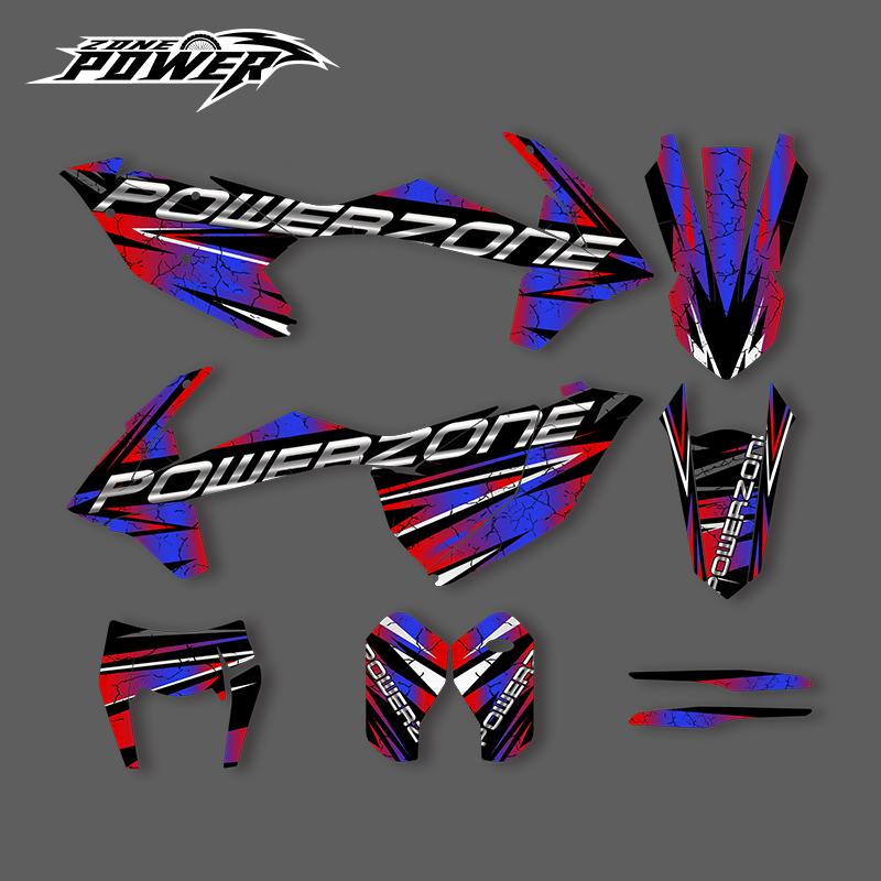 POWERZONE For KTM 2017 2018 2019 EXC 2016 2017 2018 SXF Motocross Graphics Background Sticker Decal Kits Customized Number 01