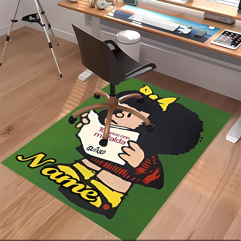 Custom Personalization Mafalda Print Area Rug - Soft, Washable Non-Slip Indoor Mat,Living Room,Home&Office Decorative Rug