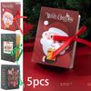 5 шт. у формі книги Веселого Різдва Коробки для цукерок Сумки Різдвяна подарункова коробка Санта-Клауса Прикраси для вечірок Коробка для різдвяного печива