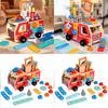 Wooden Fire Truck Puzzle Toy For Kids Educational And Developmental Play