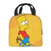 The S-Simpsons Face Accessories Insulated Lunch Bag For Travel Food Storage Bag Portable Cooler Thermal Lunch Boxes